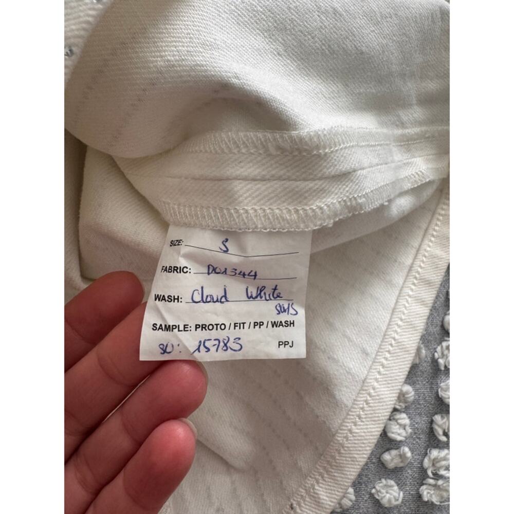 Good American | NWT White Jeweled Denim Shift Dress Size 2 RARE - Picture 10 of 12